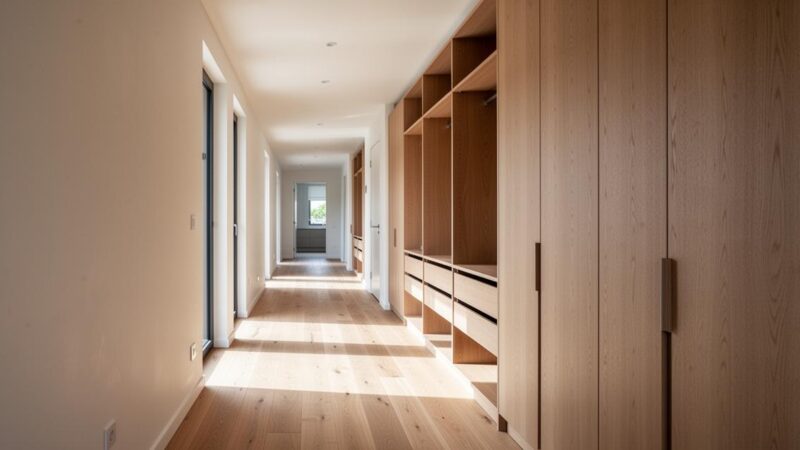 Dressing dans un couloir : les dimensions ideales pour un amenagement fonctionnel