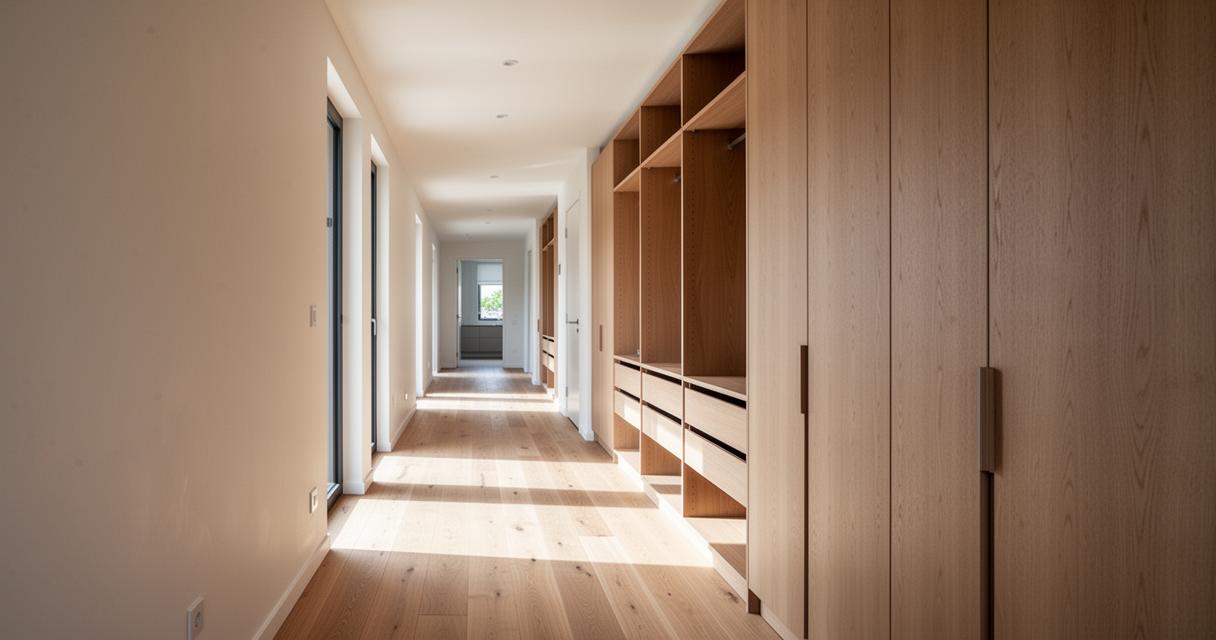 Dressing dans un couloir : les dimensions ideales pour un amenagement fonctionnel